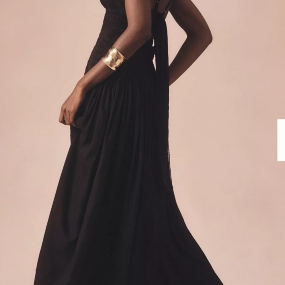 NWT Anthropologie Forever That Girl black Sleeveless Lace Midi Dress Boho L - Picture 3 of 7